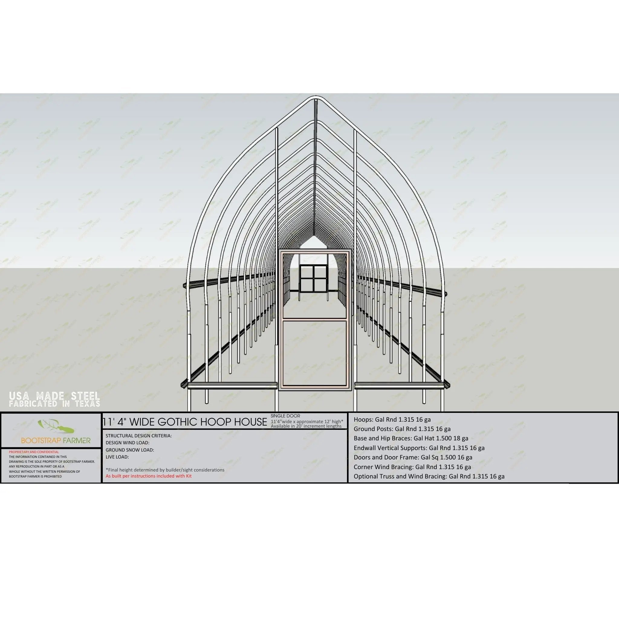 Gothic All-Metal High Tunnel Kit