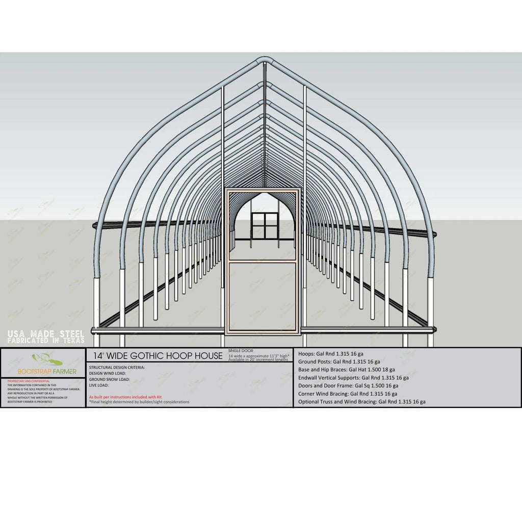 Gothic All-Metal High Tunnel Kit