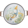 Daisy Gnome Galvanized Metal Tray – Garden Home Decor