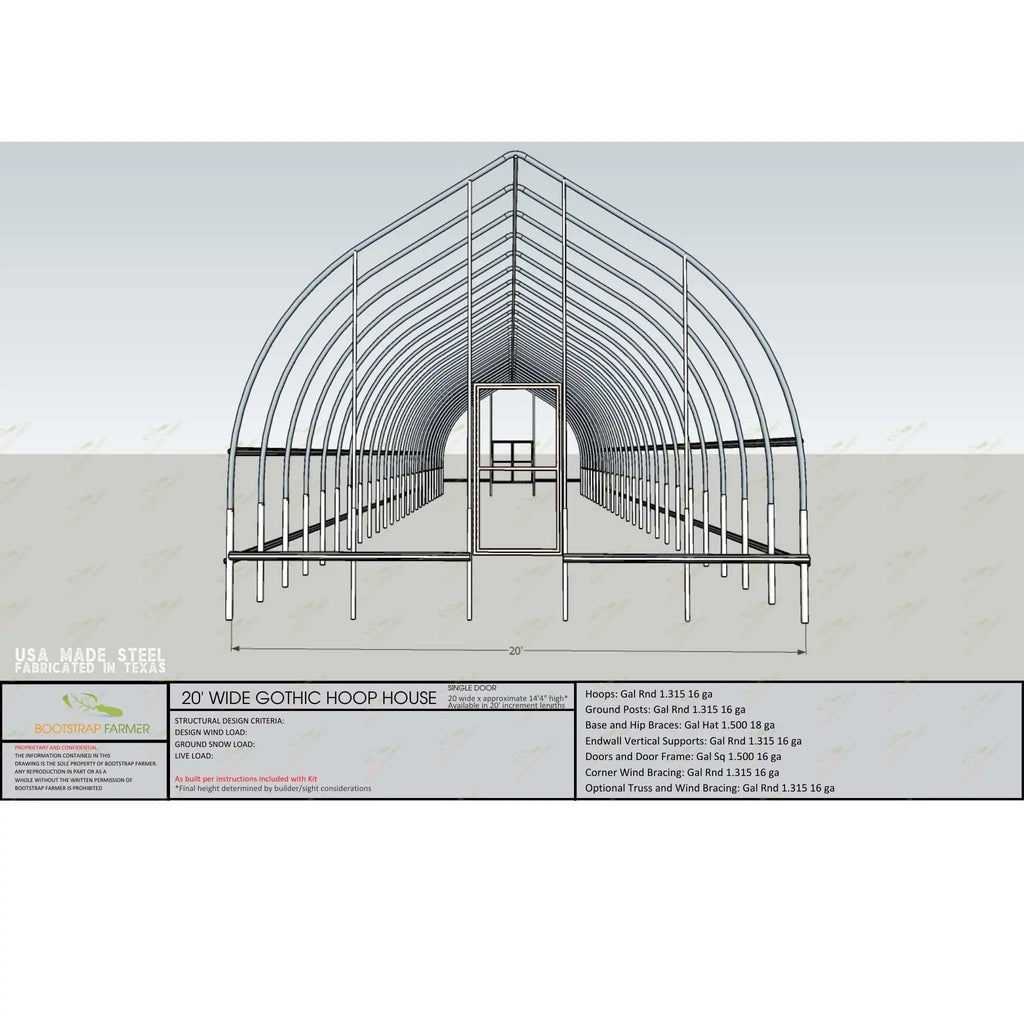 Gothic All-Metal High Tunnel Kit