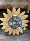 Sunflower Bee Sign - 19in