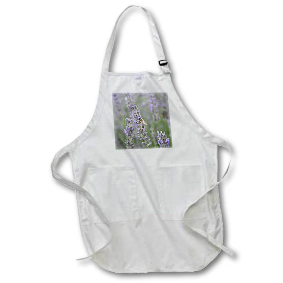 Apron - Honeybee On Lavender Close Up Photography Photography - Honey Bee