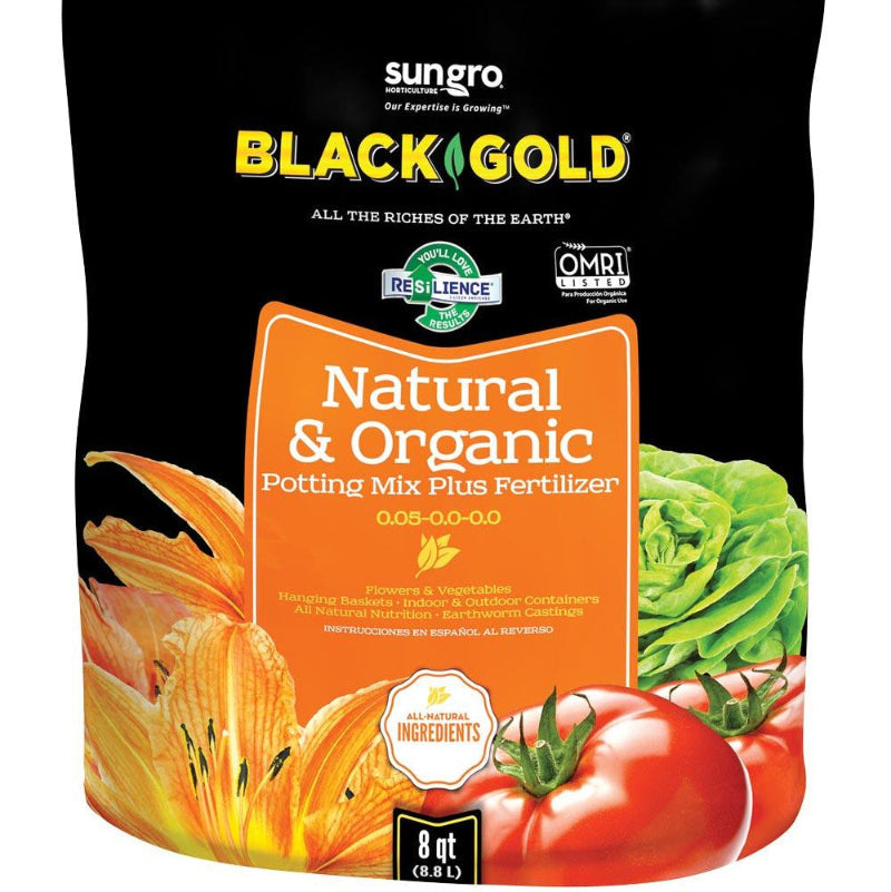 Black Gold Natural & Organic Potting Soil Plus Fertilizer 0.05-0.0-0.0