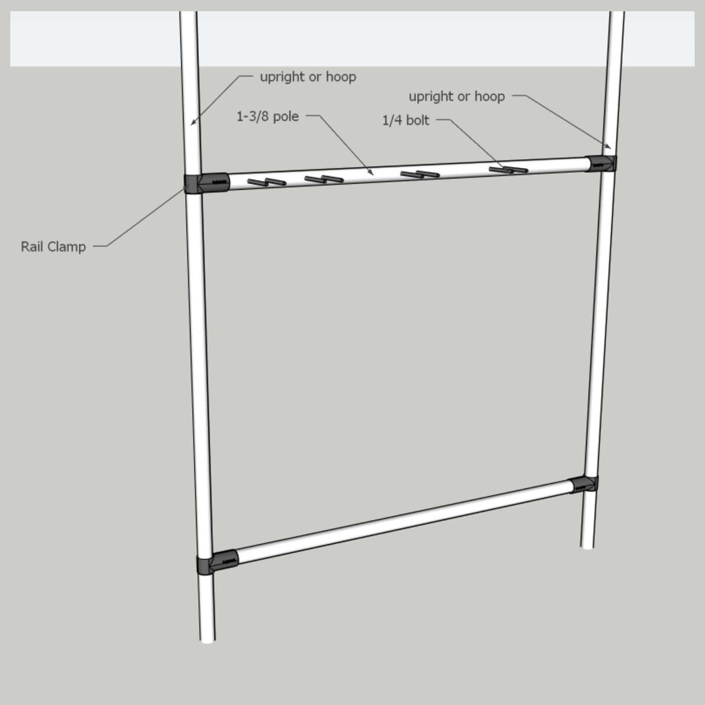 DIY Garden Tool Organizer Kit – For 1 ⅜" Fence Rail Pipe