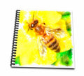 3dRose Taiche - Watercolor Painting - Honey Bee - The Pollen Collector Honeybee Watercolor - Drawing Book