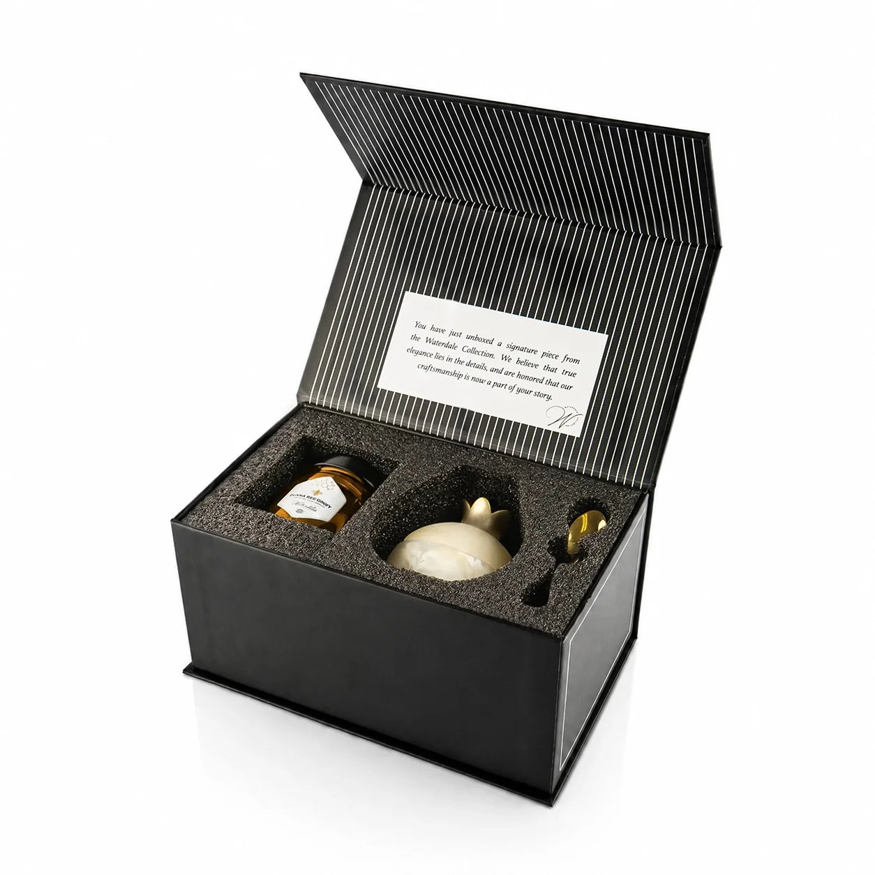 Gourmet Honey & Resin Honey Dish Pomegranate Gift Set
