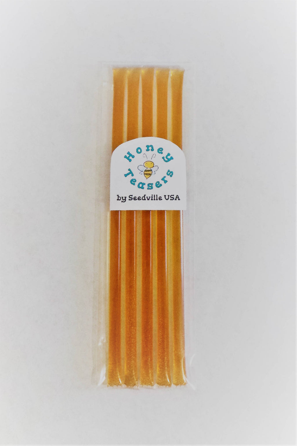 5 Pack CLOVER Blossom HONEY TEASERS Natural Honey Snack Sticks Honeystix Straws