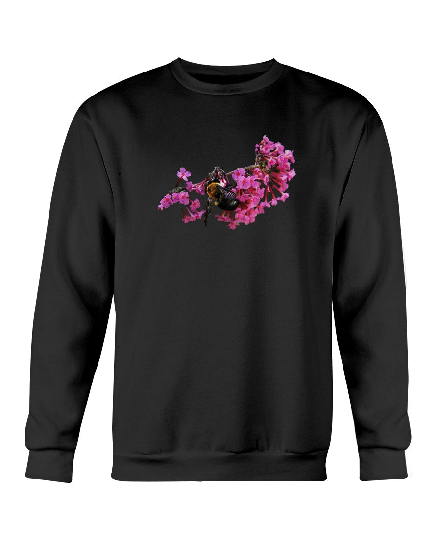 Bee and Butterfly Habitat Fund, Bee Pollinating Graphic, Moss Apparel, Crewneck Sweatshirt