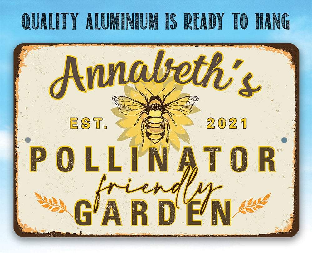 Personalized - Pollinator Friendly - Metal Sign