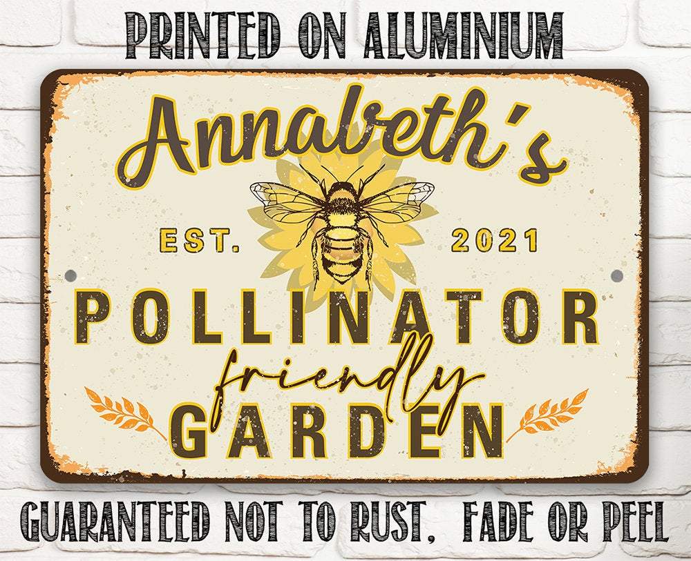 Personalized - Pollinator Friendly - Metal Sign