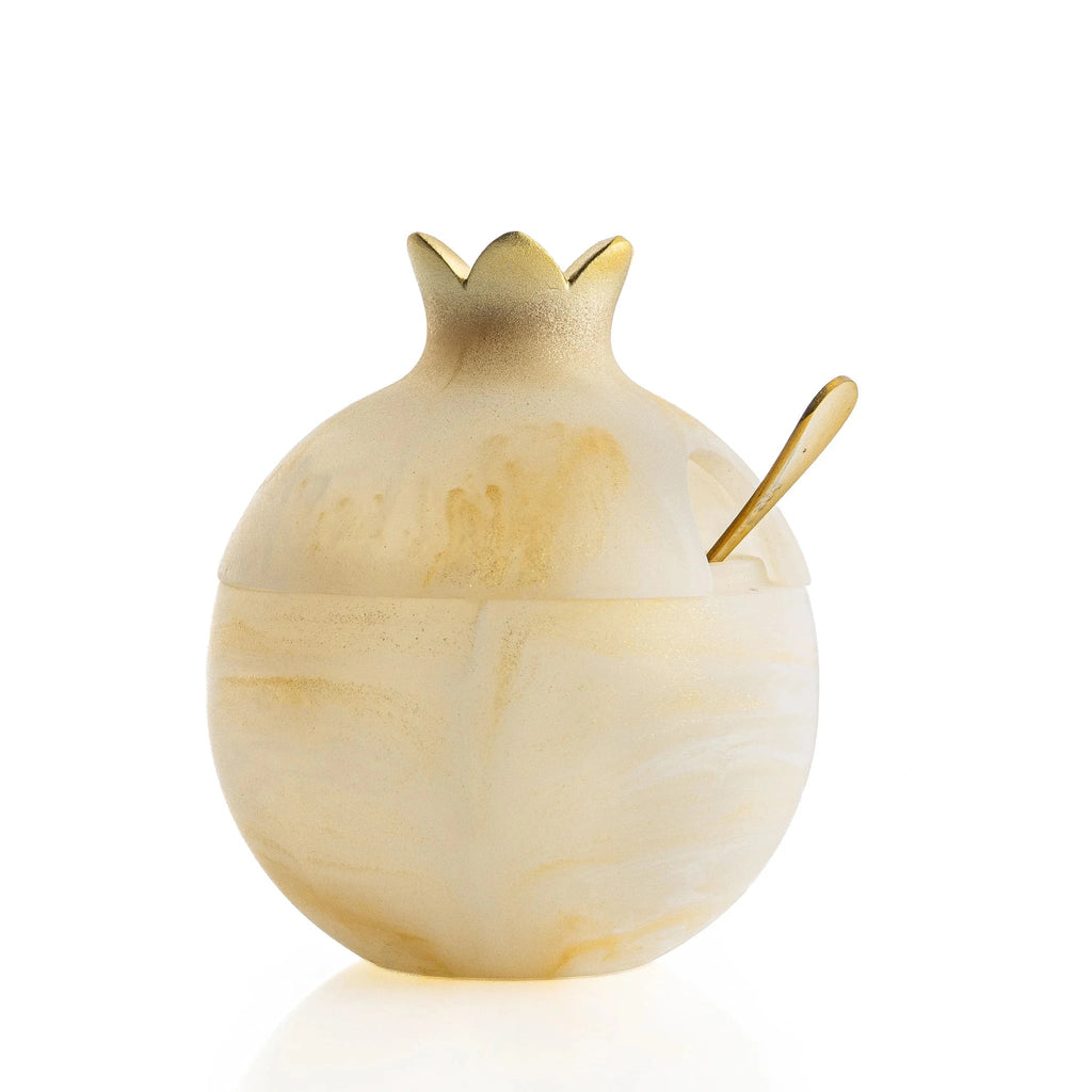 Gourmet Honey & Resin Honey Dish Pomegranate Gift Set